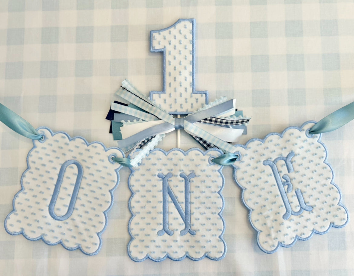 Birthday Banner & Cake Topper Bundle