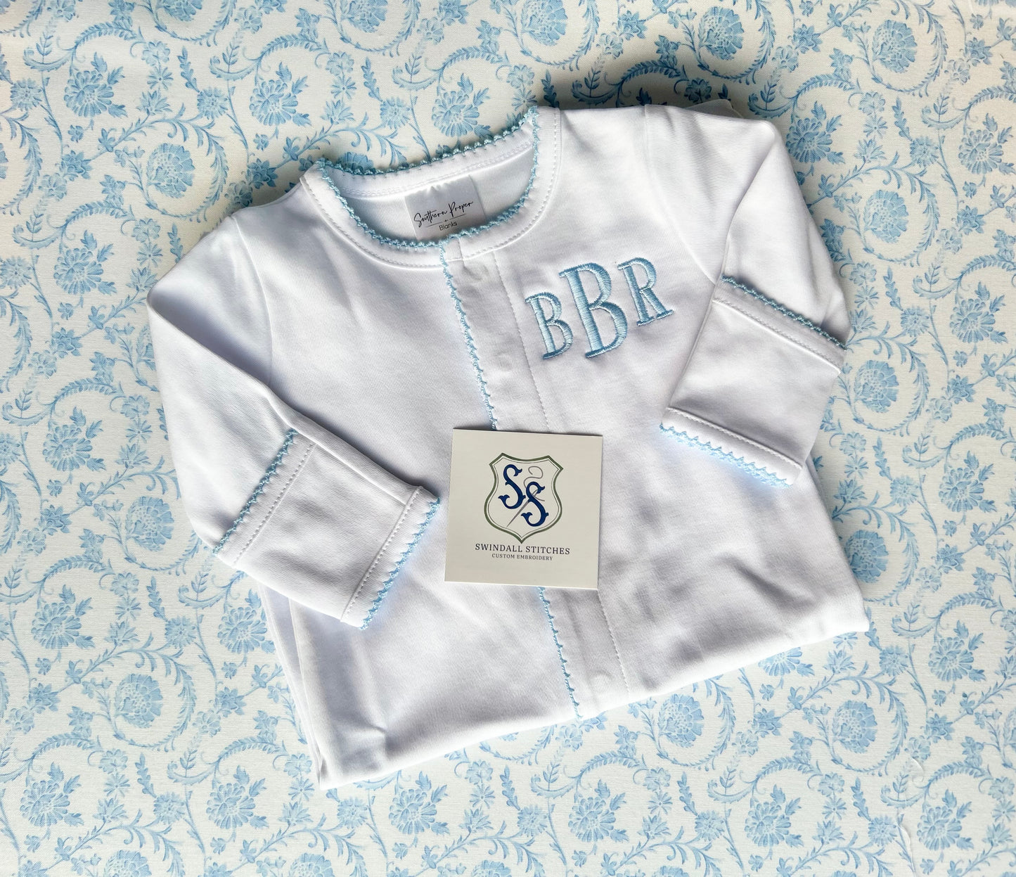 Picot Trim Baby Footie