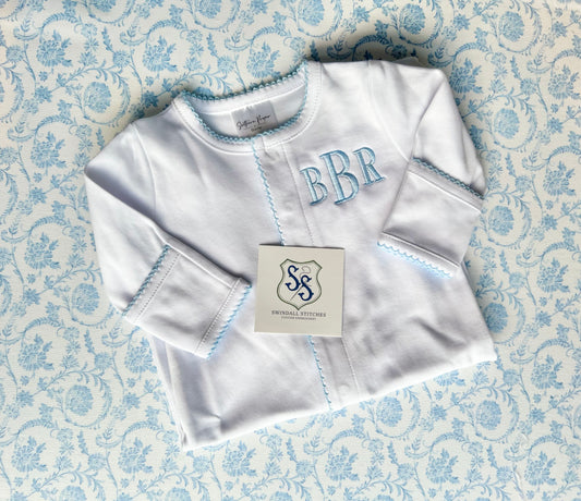 Picot Trim Baby Footie