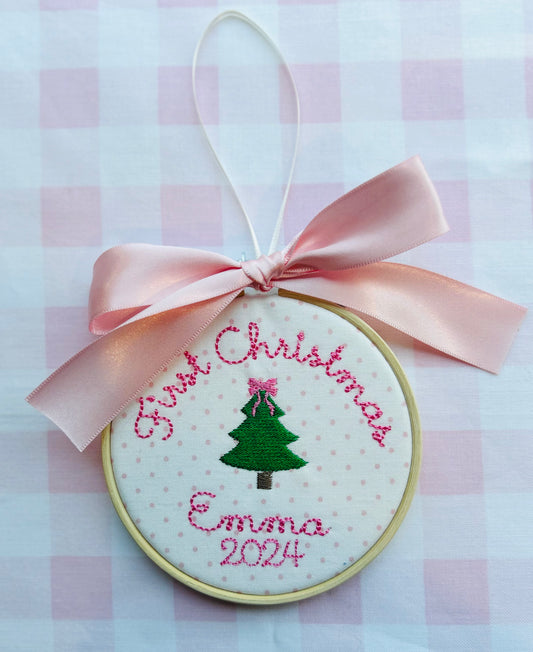 First Christmas (Pink Bitty Dot)