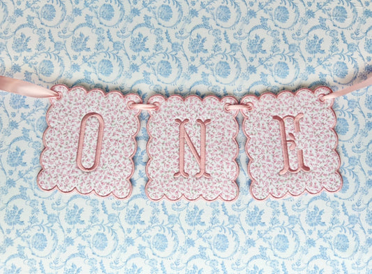 Birthday Banner in Pink Floral