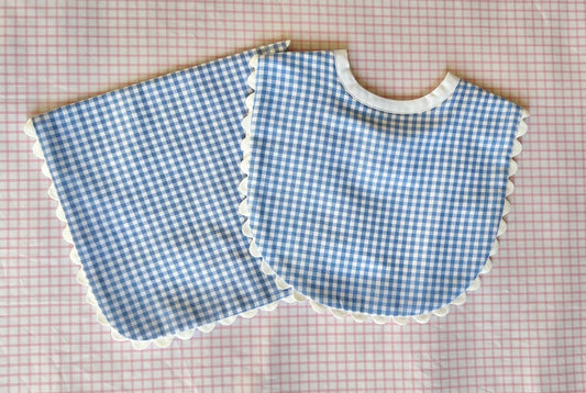 Gingham Bib & Burp Set