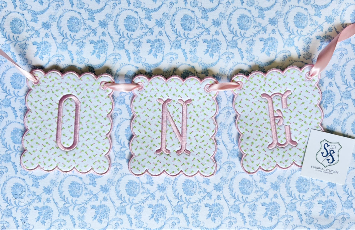 Birthday Banner in Mini Rosette