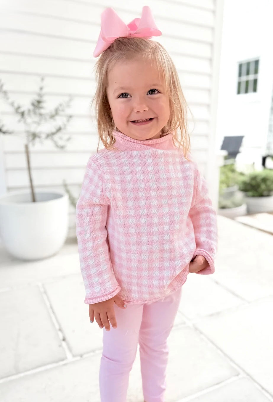 Gingham Rollneck Sweater