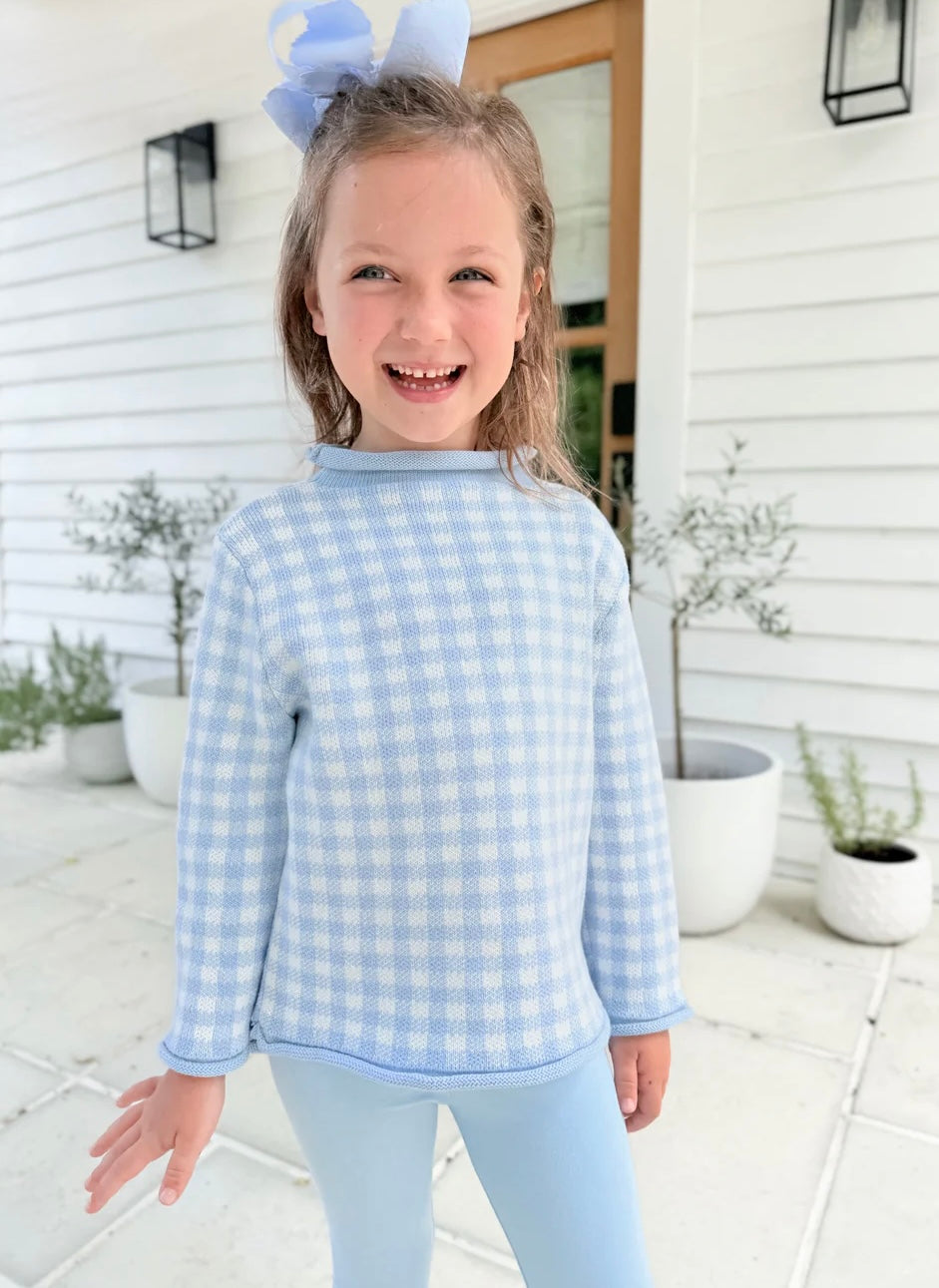 Gingham Rollneck Sweater