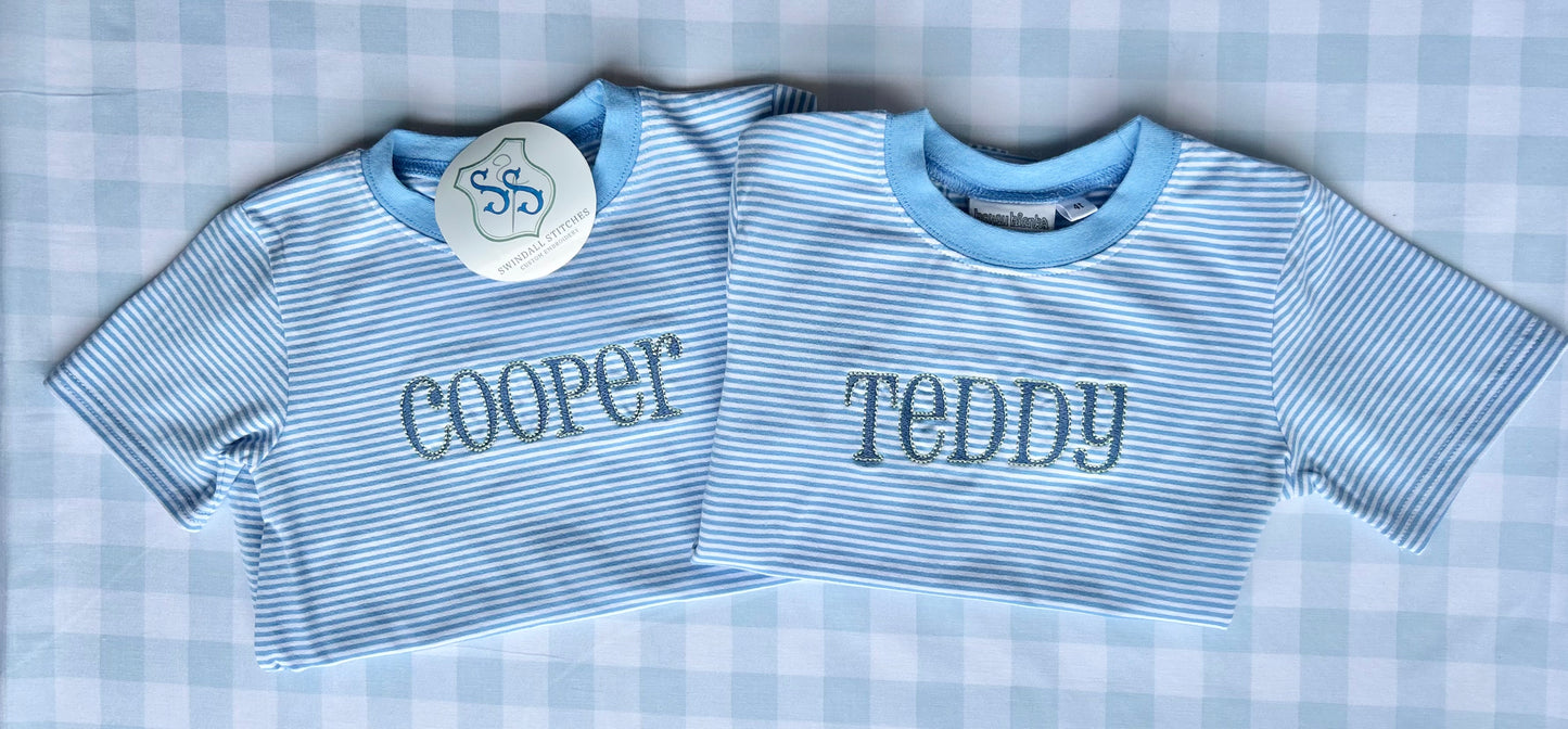 Knit Striped T-Shirt Bubble