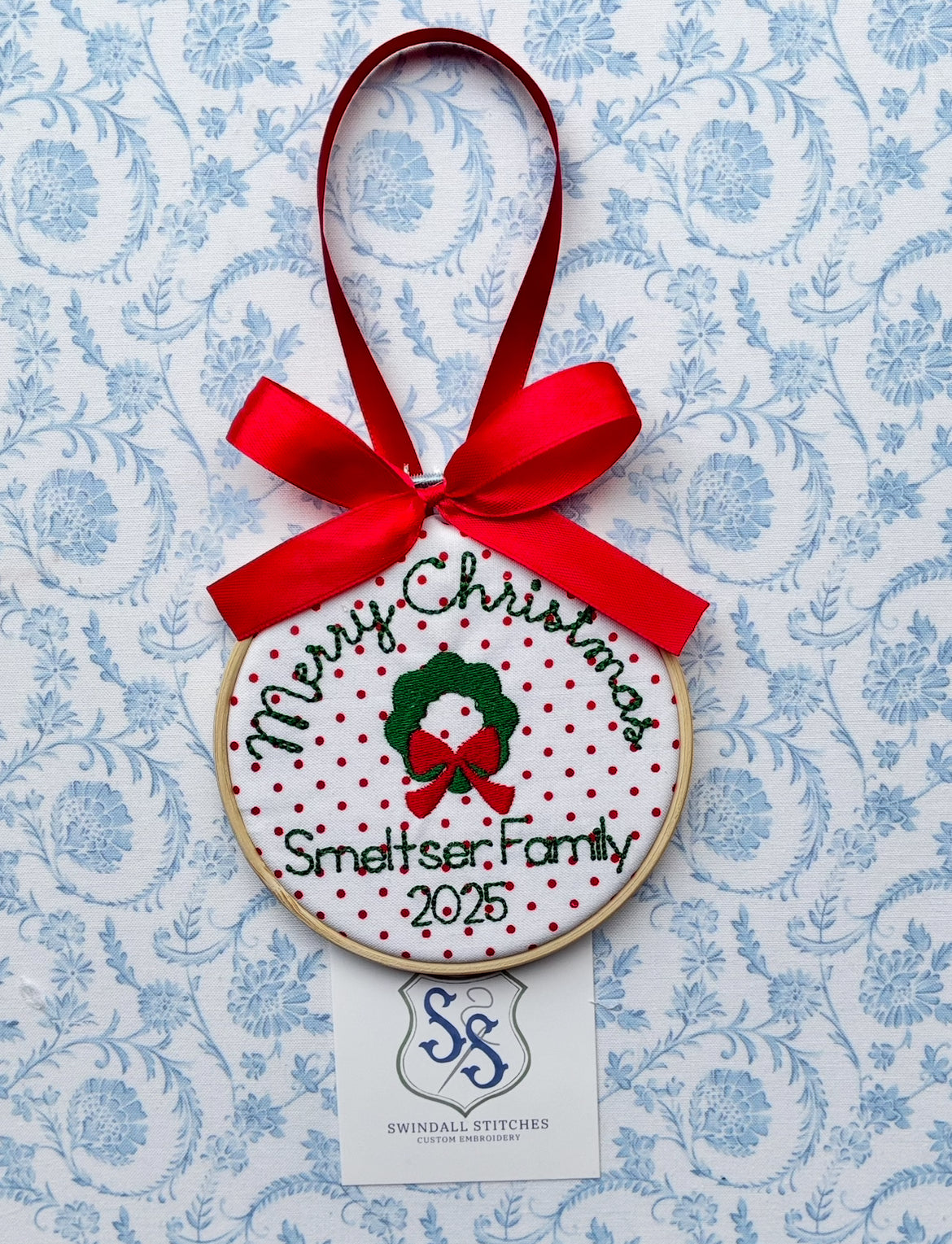 Embroidered Wreath Ornament
