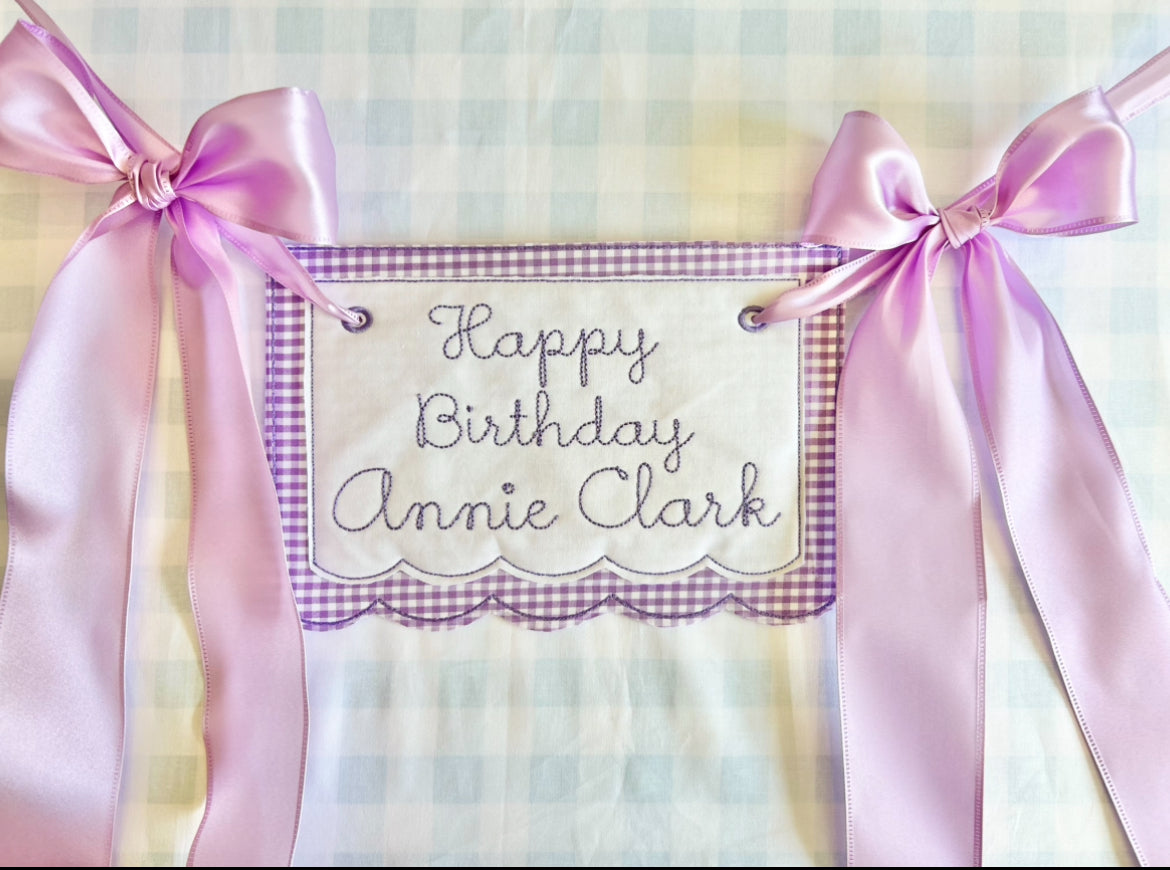 Scallop Birthday Banner