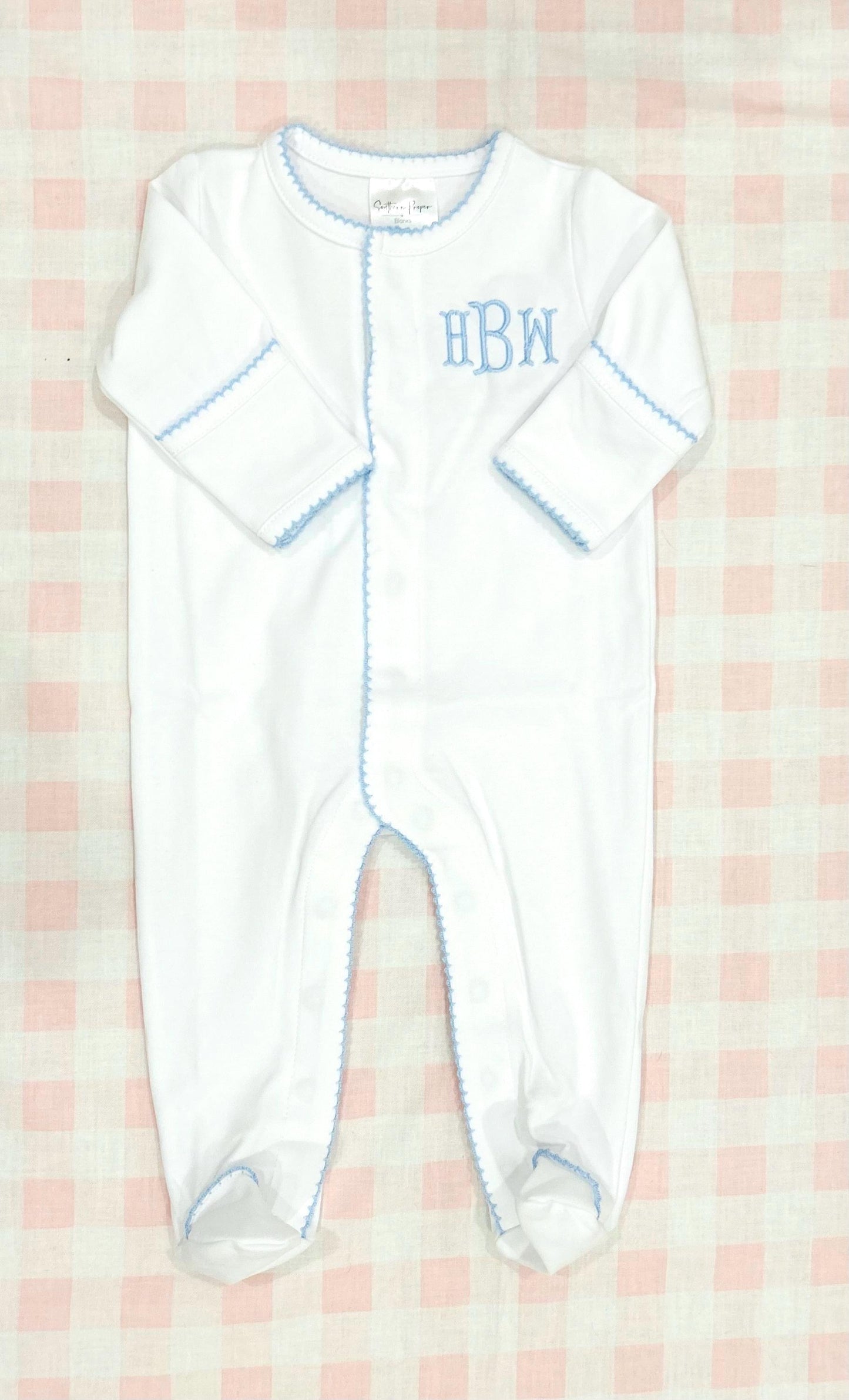 Picot Trim Baby Footie