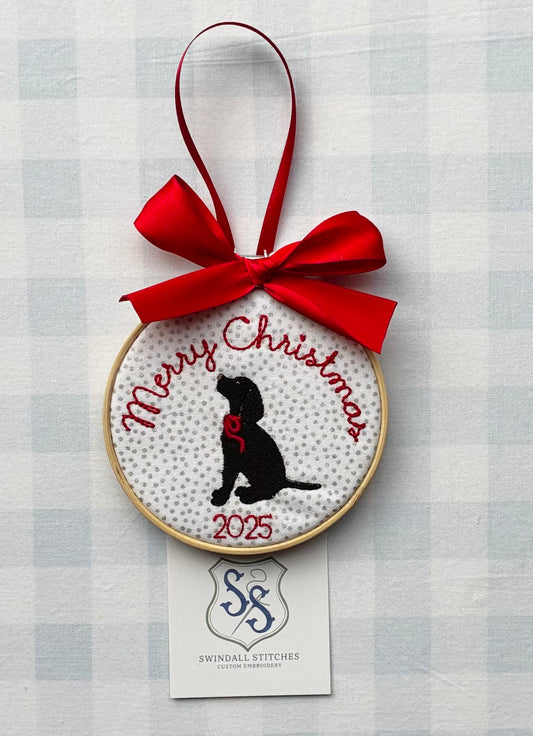Labrador Retriever Embroidered Ornament