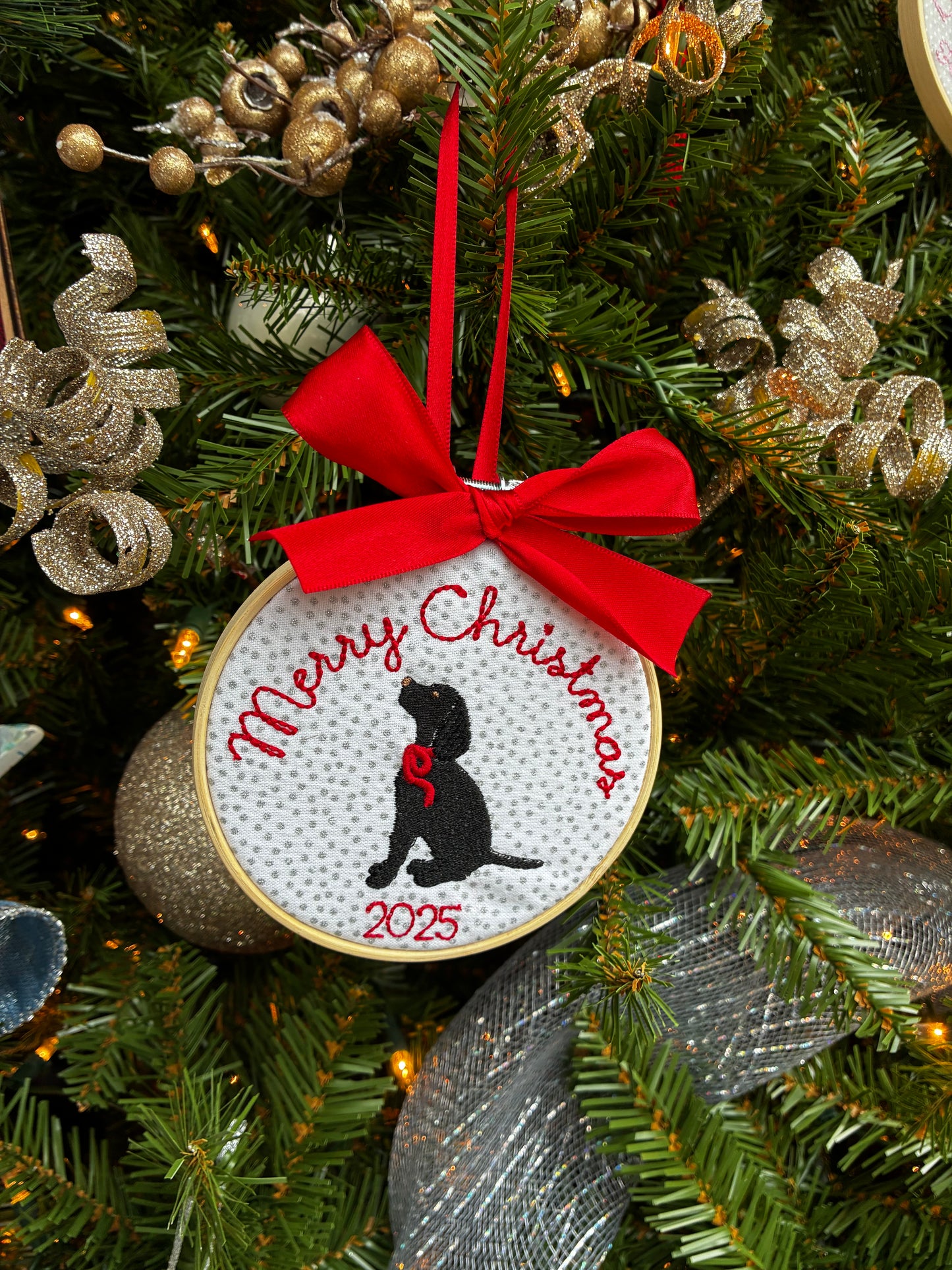 Labrador Retriever Embroidered Ornament