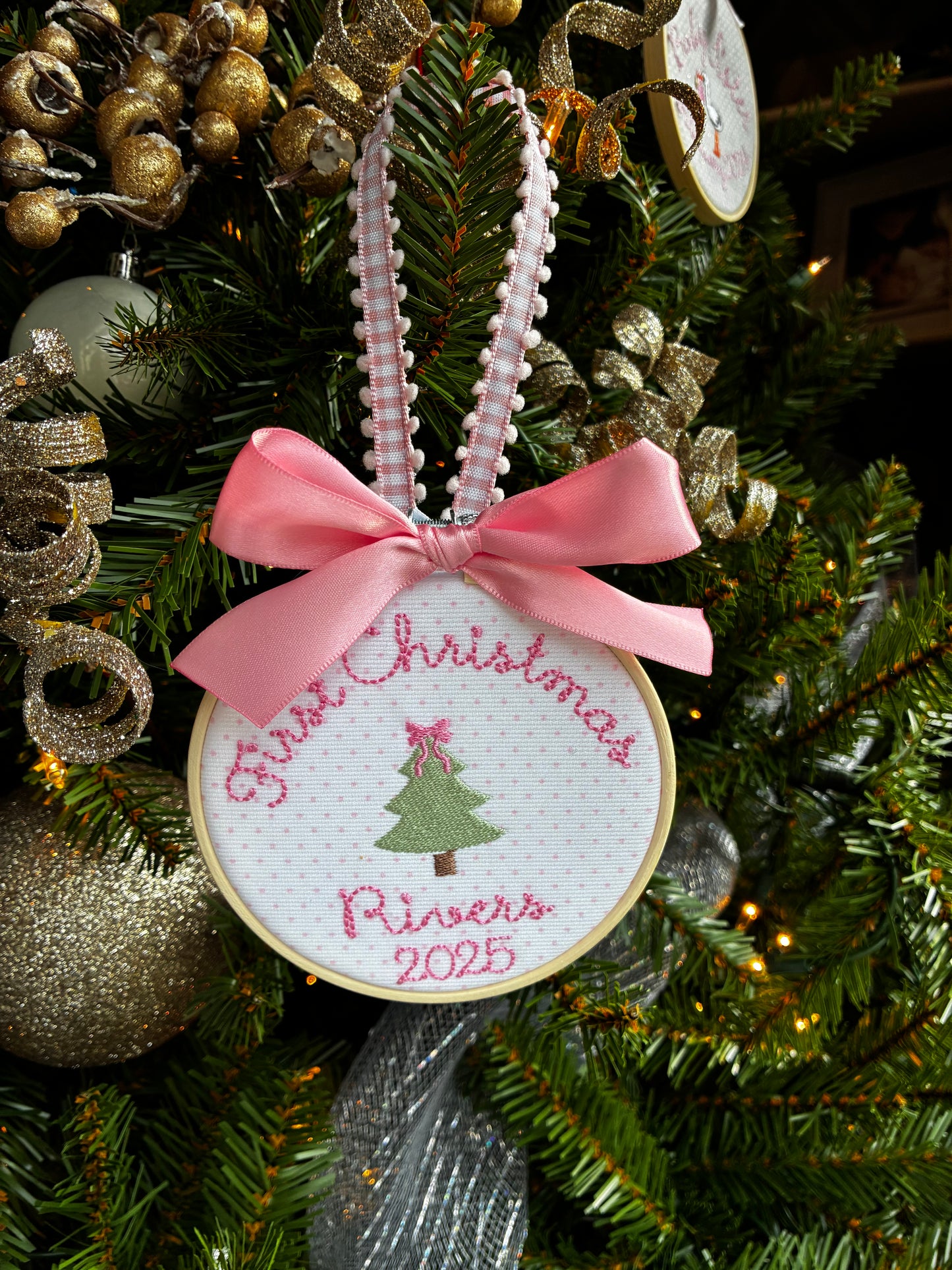 First Christmas (Pink Bitty Dot)