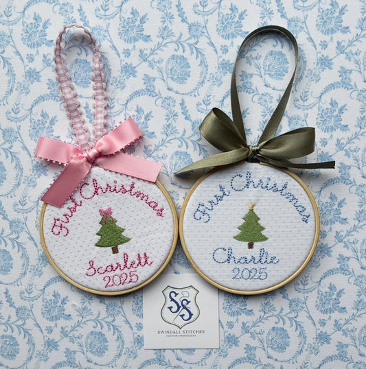 First Christmas (Pink Bitty Dot)