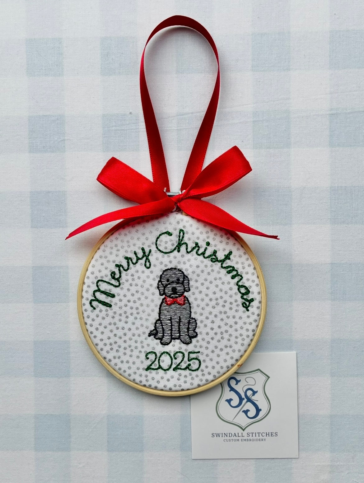 Golden Doodle Embroidered Ornament