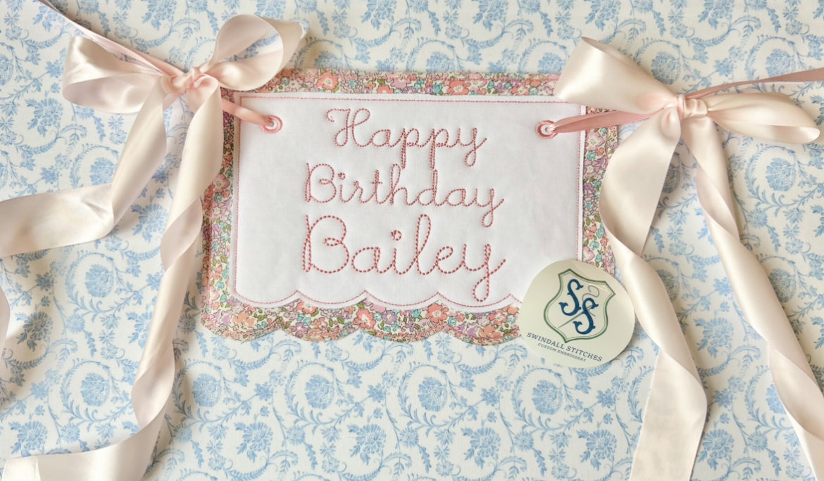 Scallop Birthday Banner