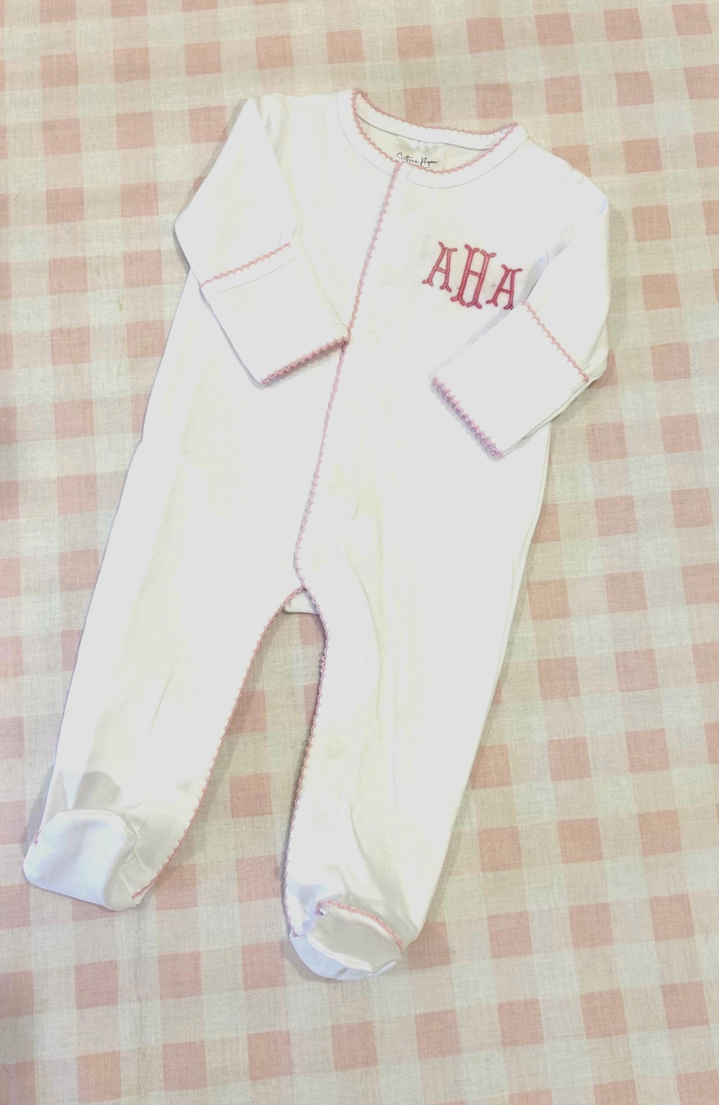 Picot Trim Baby Footie