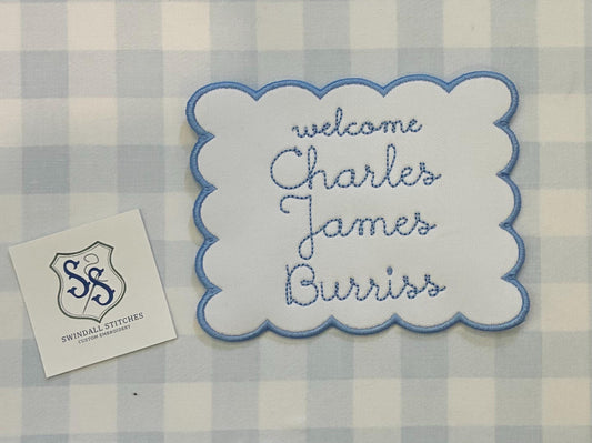 Personalized Baby Milestone Card with Interchangeable Labels